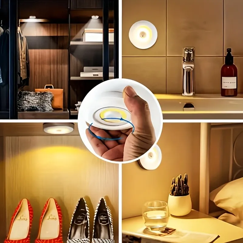 3-Pack Rechargeable LED Cabinet Lights with Remote Control