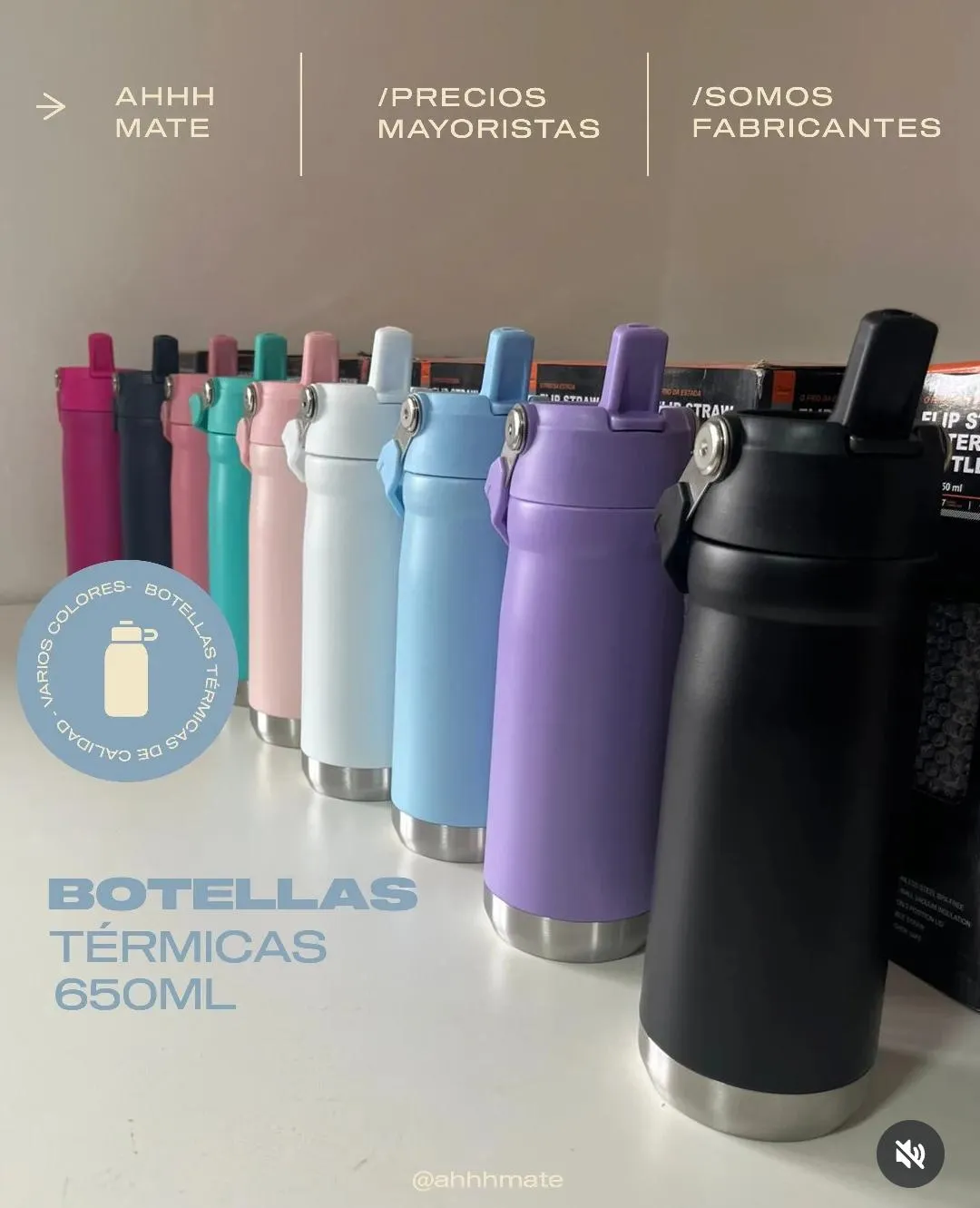 650ml Insulated Stainless Steel Tumbler with Straw & Handle