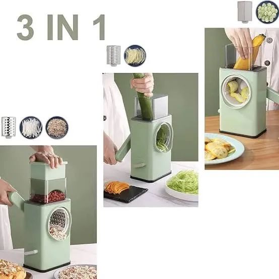 3-in-1 Stainless Steel Vegetable Cutter & Slicer Set