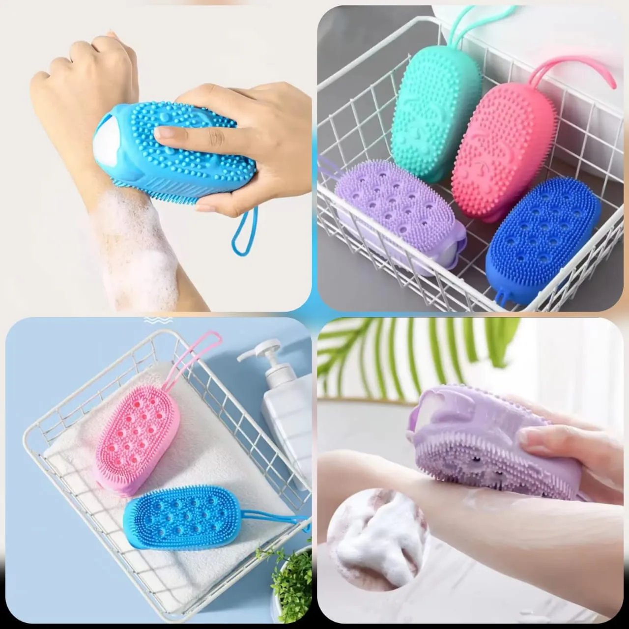 Silicone Bubble Bath & Body Scrubber Brush