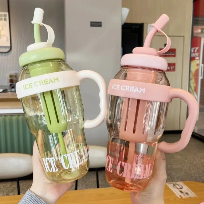 Fruit Infuser Water Bottle with Straw & Handle – Reusable Drinking Tumbler