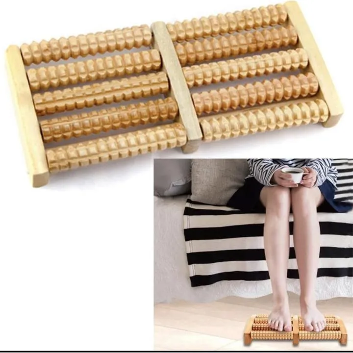 Traditional Wooden Foot Roller Massager