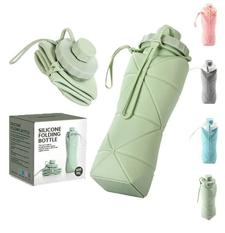 Collapsible Silicone Water Bottle – Foldable Travel Bottle