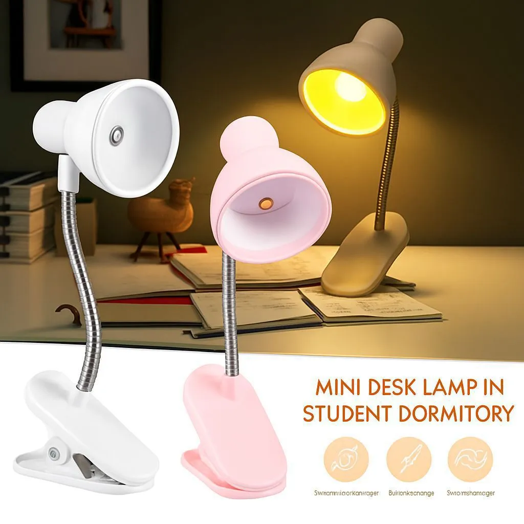 Rechargeable Mini LED Book Reading Lamp with Clip