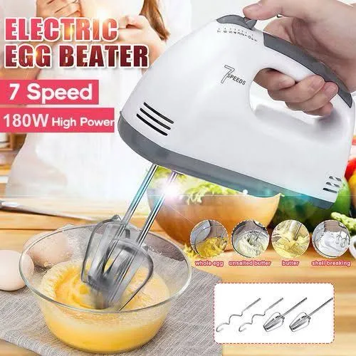 Scarlett 7-Speed Electric Hand Mixer with Dough Hooks & Beaters